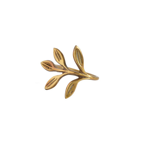 Myra twig napking ring s/4 gold