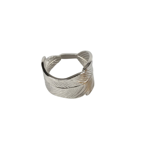 Myra leaf napkin ring s/4 silver