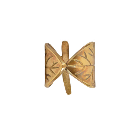 Myra double leaf napkin ring s/4