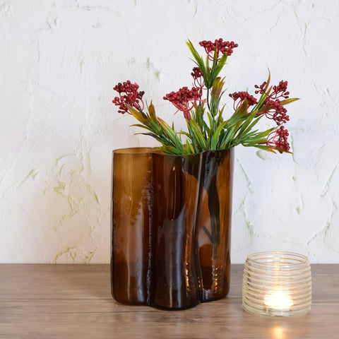 Elle vase amber S