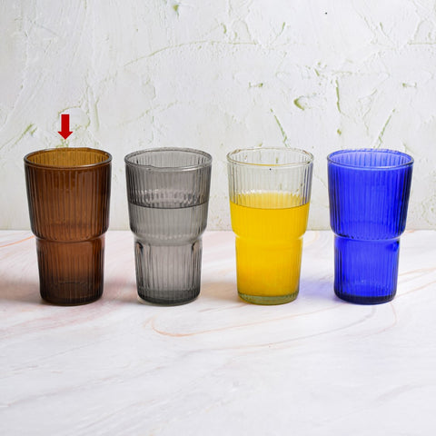 Lila drinking glass amber L