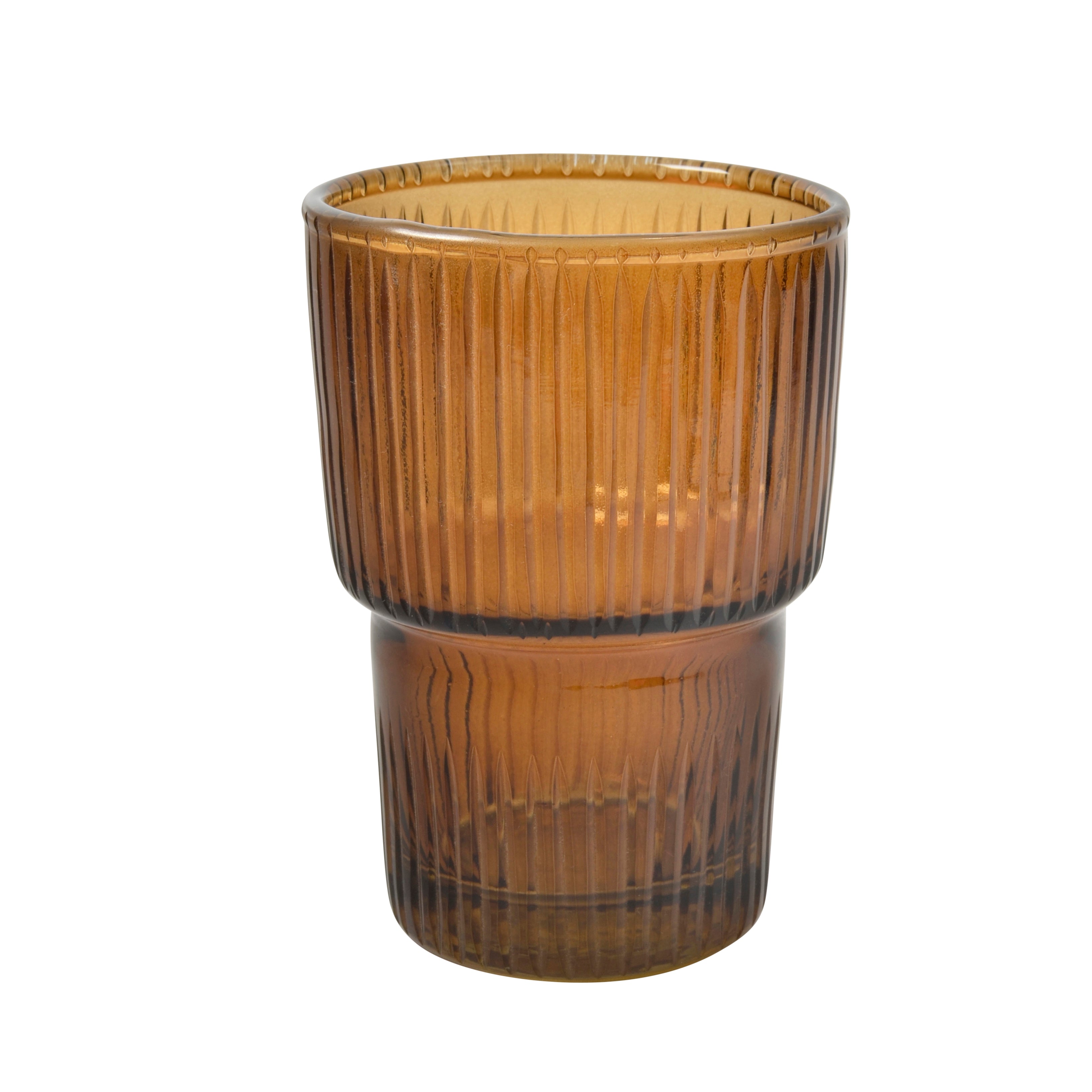 Lila drinking glass amber S