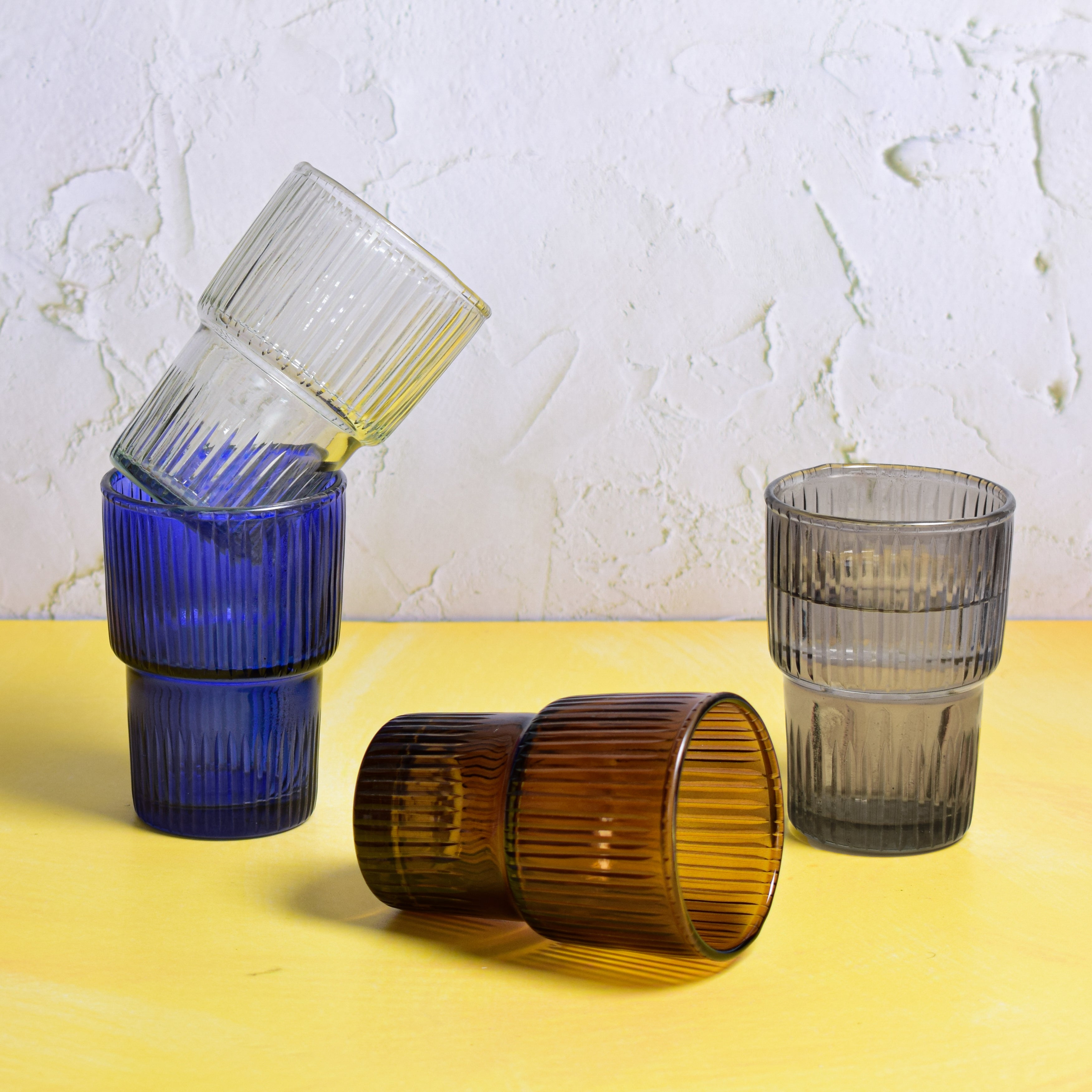 Lila drinking glass amber S