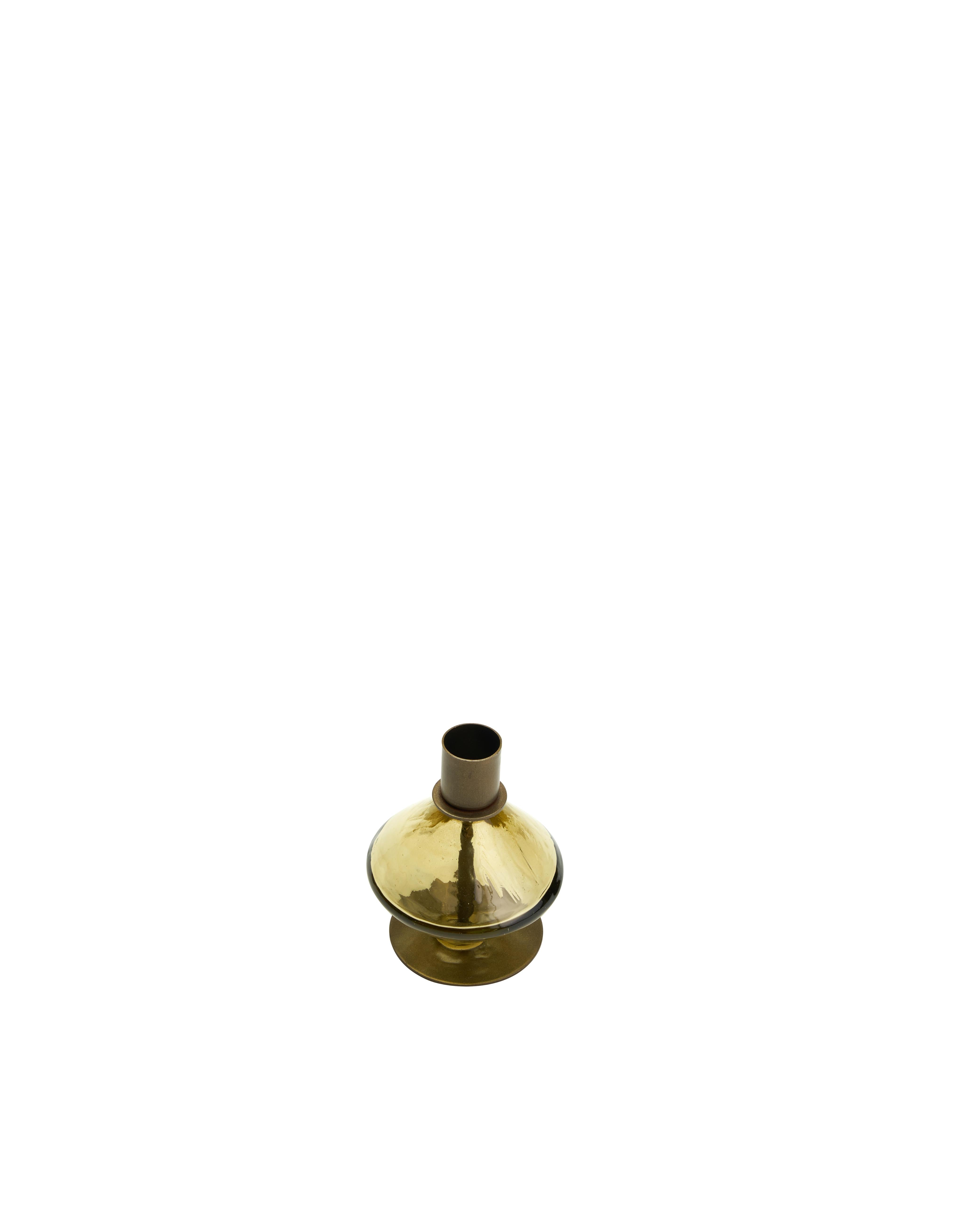 Kefi diamond candleholder olive