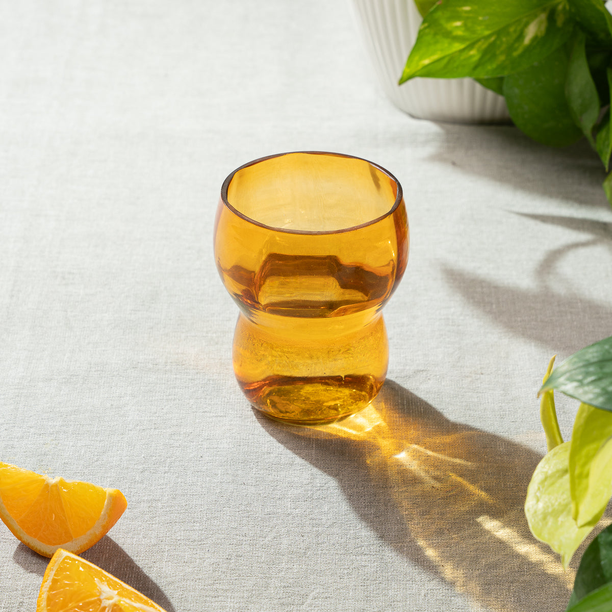 Evara drinking glass yellow S