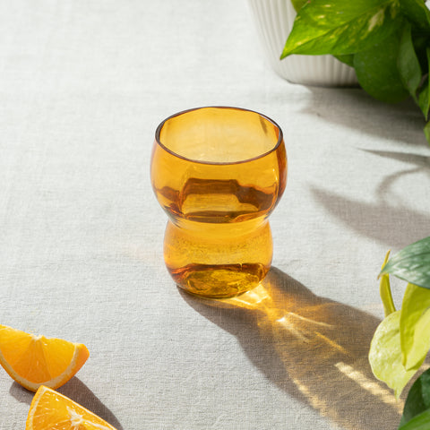 Evara drinking glass yellow S