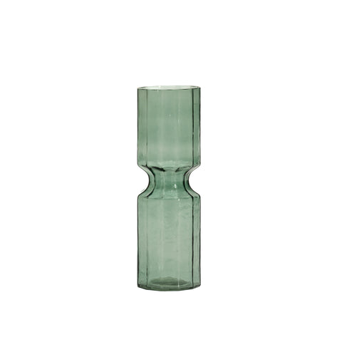 Elle fluted vase olive L