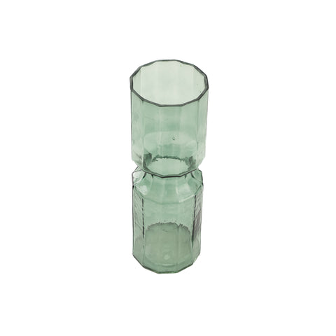 Elle fluted vase olive L
