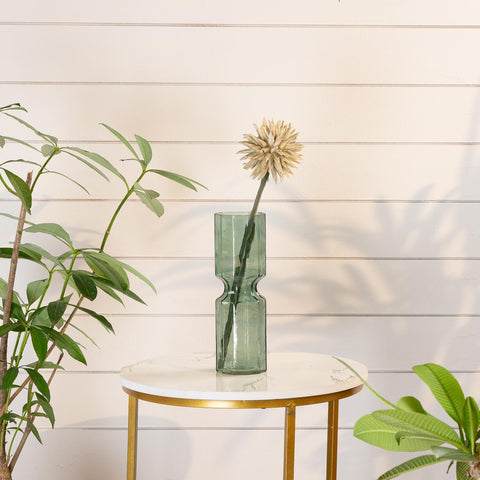 Elle fluted vase olive L