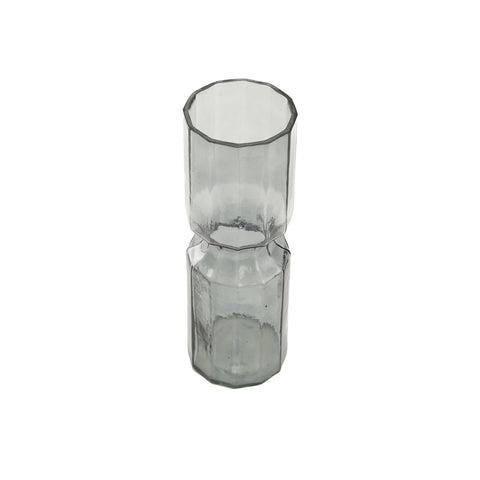 Elle fluted vase smoke L