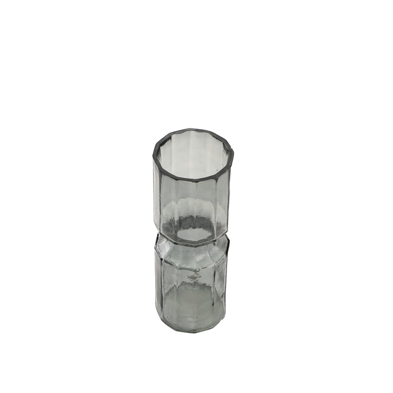 Elle fluted vase smoke s