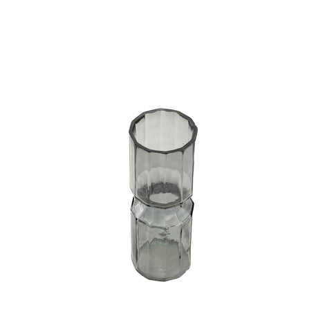 Elle fluted vase smoke s