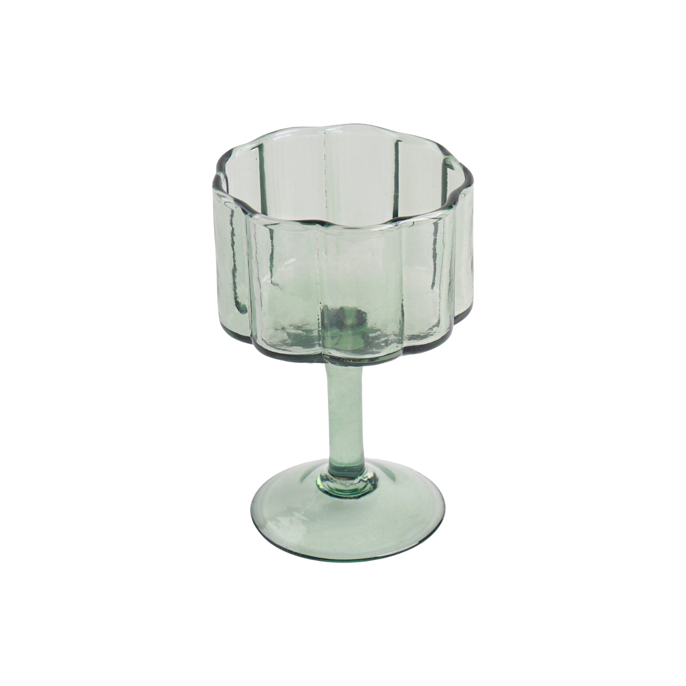 Daisy Wine Glass Green S