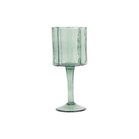 Daisy Wine Glass Green L