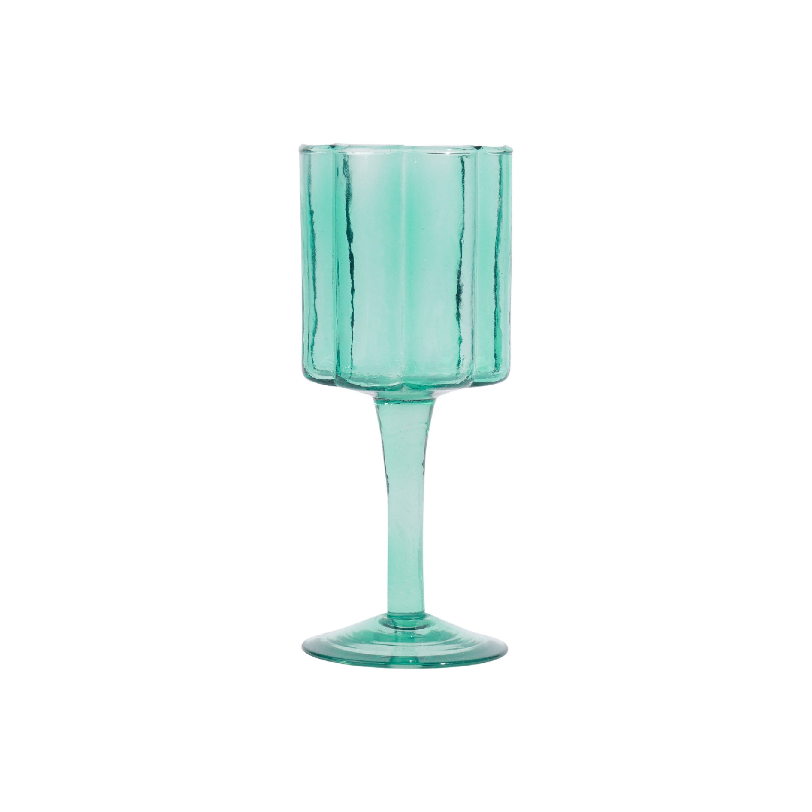 Daisy Wine Glass Blue L