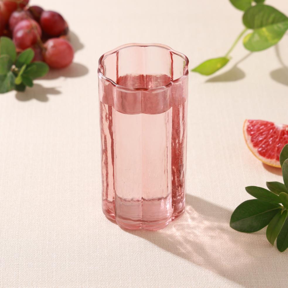 Daisy Drinking Glass Pink