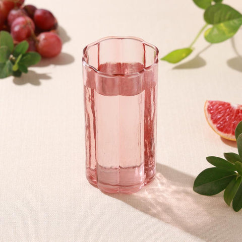Daisy Drinking Glass Pink