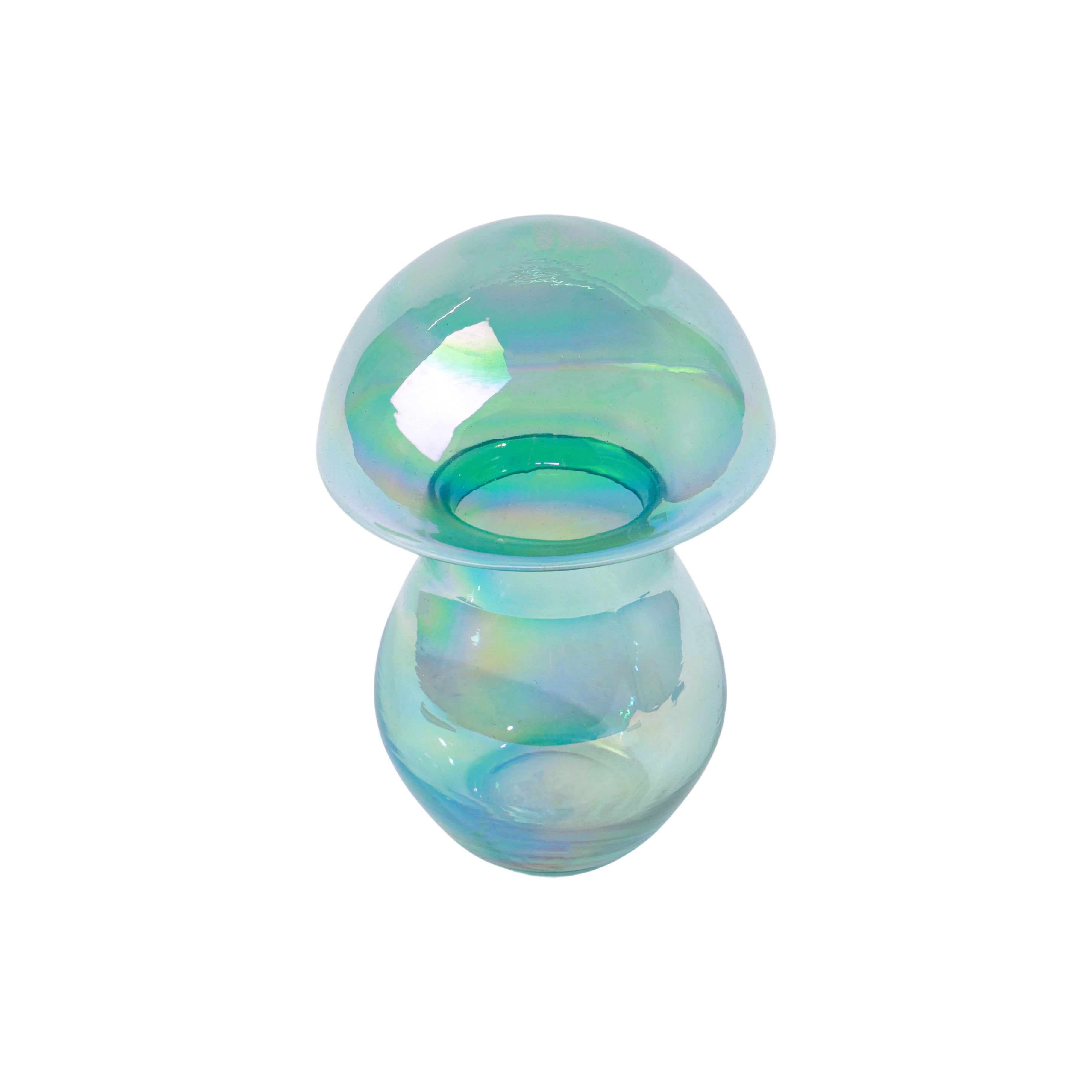 Alora Mushroom Candleholder/Jar Blue L