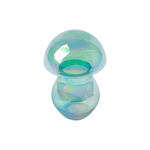 Alora Mushroom Candleholder/Jar Blue L