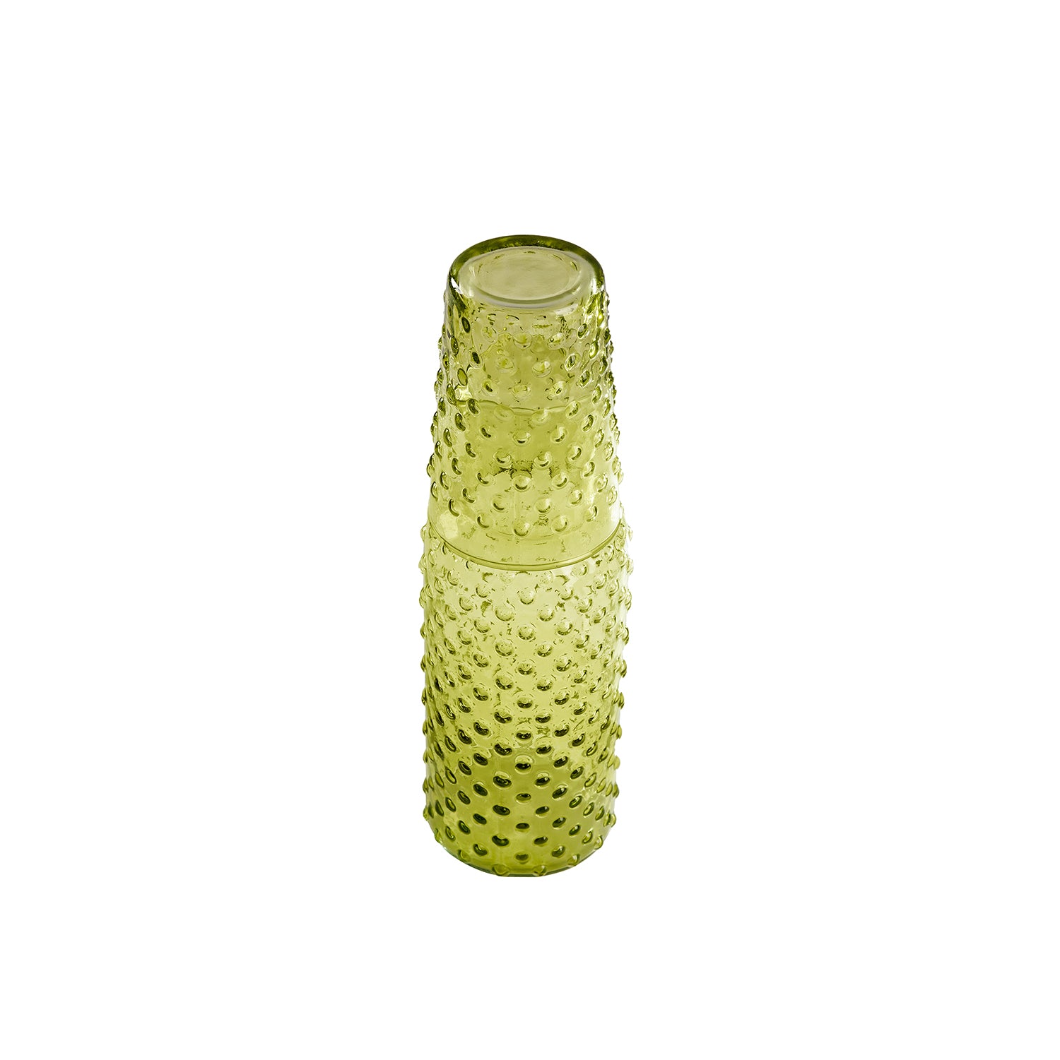 Aria Ribbed Carafe and glass set Olive