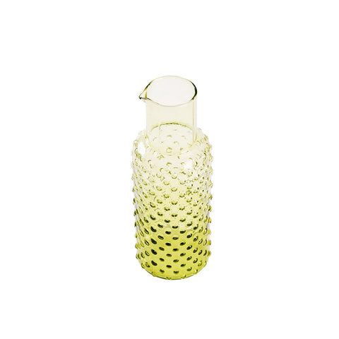 Aria Ribbed Carafe and glass set Olive