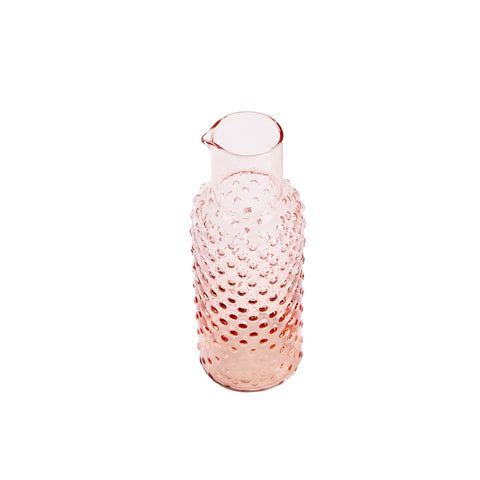 Aria Ribbed Carafe and glass set Peach