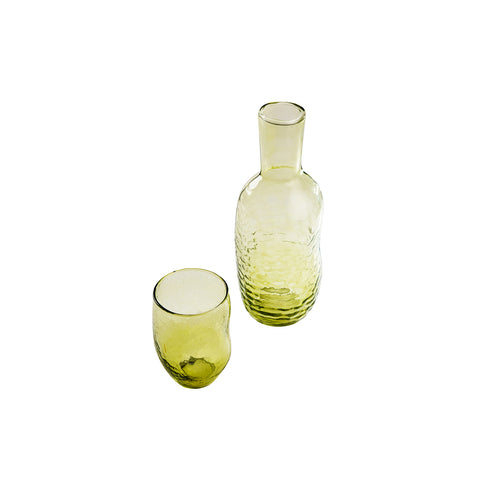 Aria Carafe and glass set Green