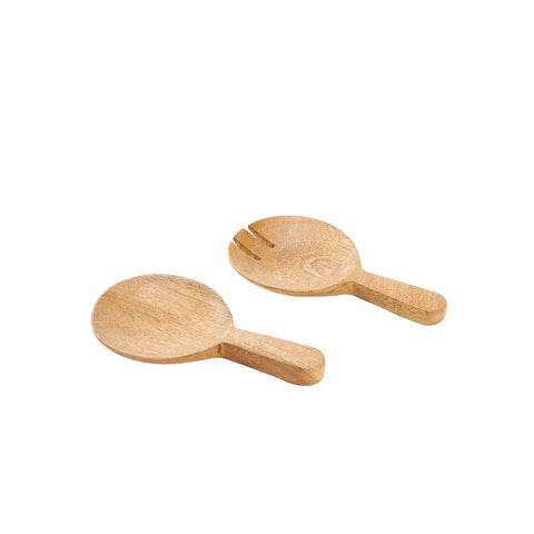 Dahlia Wooden Server Set