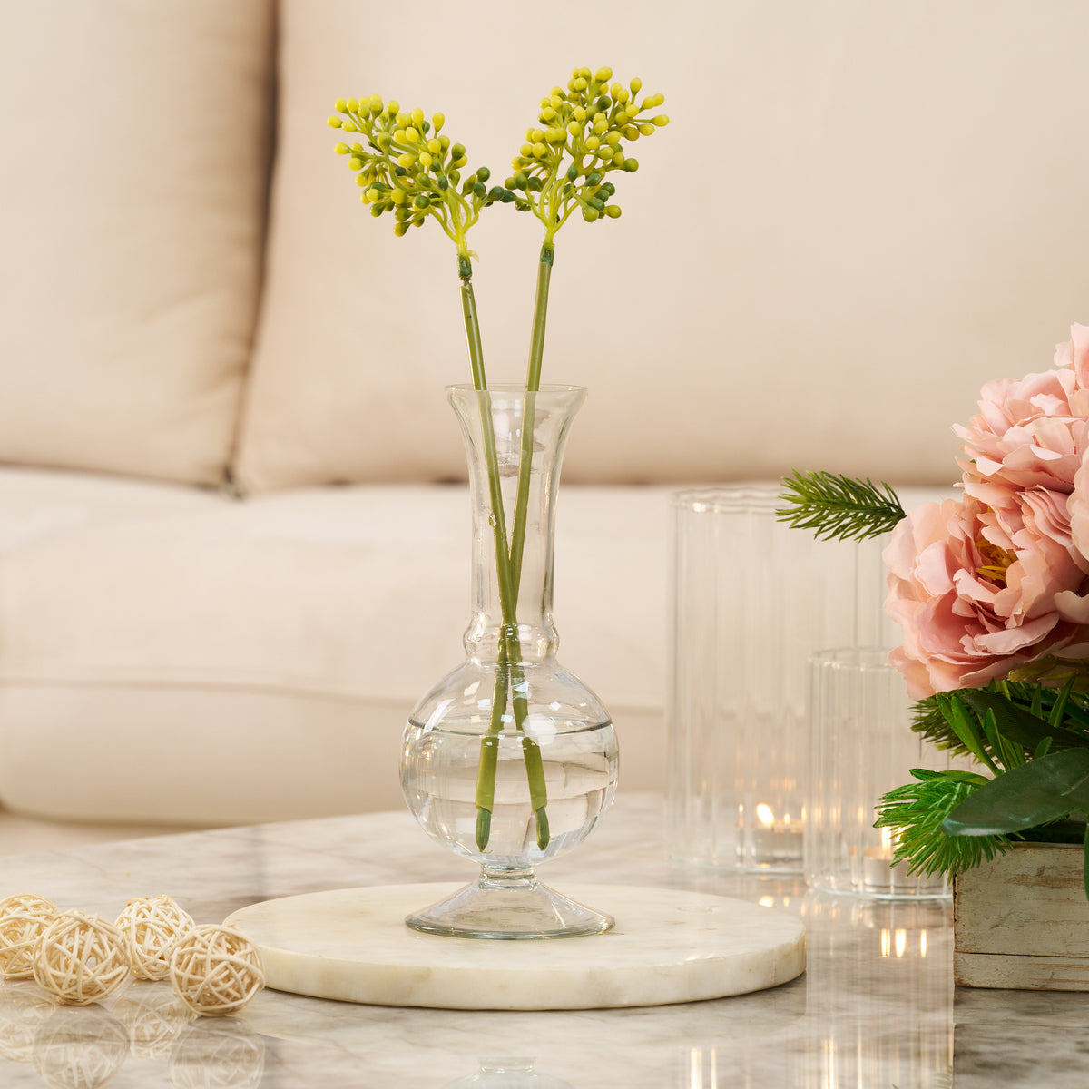 Isabella Belly Vase Clear