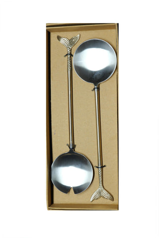 Silver Falls Fishtail Server Set