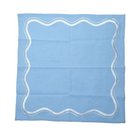Leena Scallop Napkin Blue