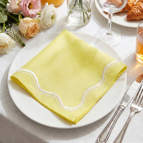 Leena Scallop Napkin Yellow