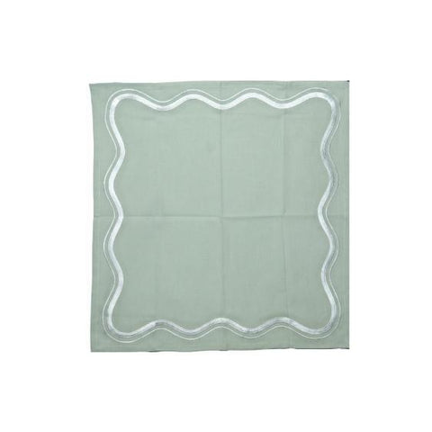Leena Scallop Napkin Green