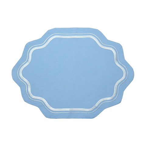 Leena Scallop Table Mat Blue
