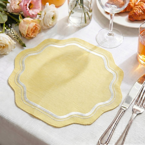 Leena Scallop Table Mat Yellow