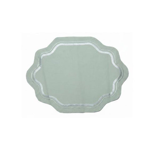 Leena Scallop Table Mat Green