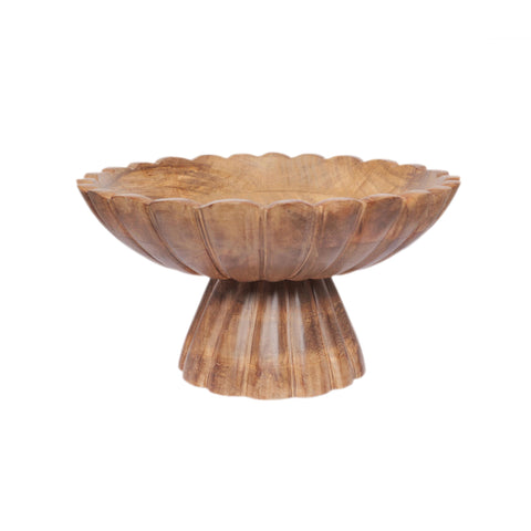 Nida Scalloped Pedestal Bowl