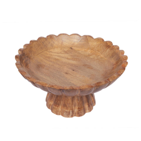 Nida Scalloped Pedestal Bowl
