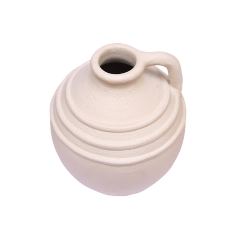 Nico Round Vase White
