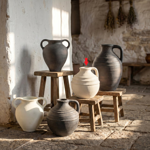 Nico Round Vase White