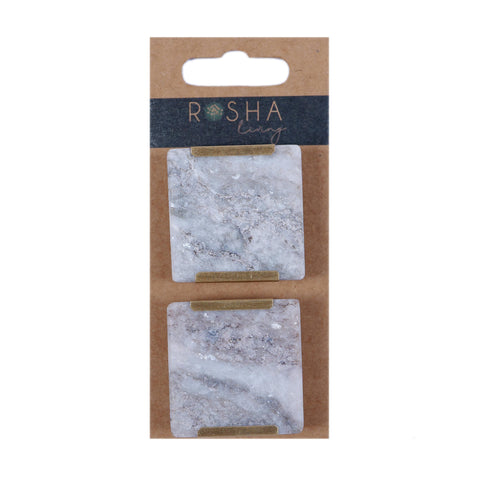 Asha Square Marble Doorknob