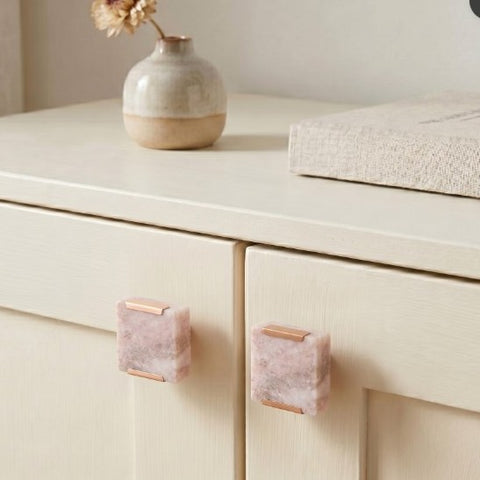 Asha Square Marble Doorknob