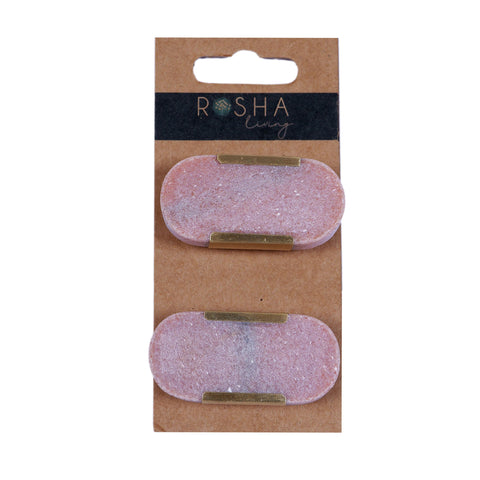 Asha Oval Marble Doorknob