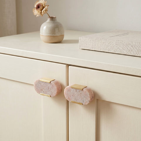 Asha Oval Marble Doorknob