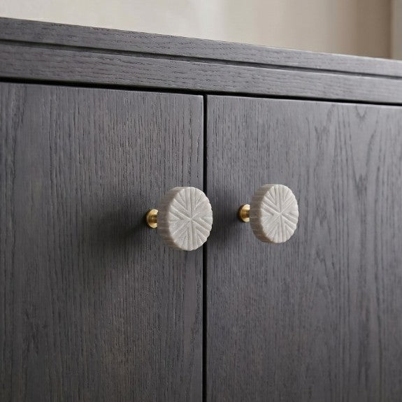 Asha Ribbed Marble Doorknob